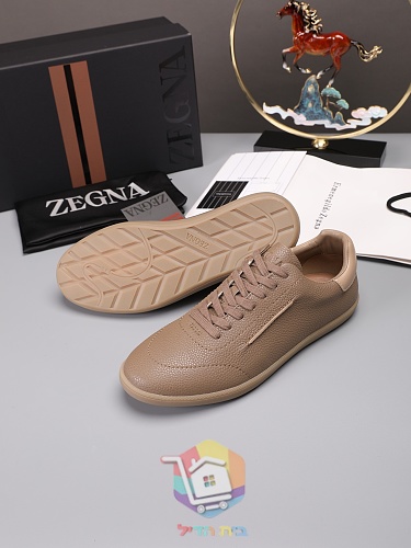 נעלי סניקרס Zegna מעור מגורען בארבעה גוונים 15
