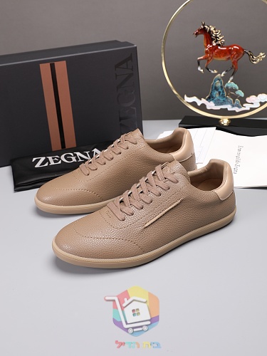 נעלי סניקרס Zegna מעור מגורען בארבעה גוונים 17