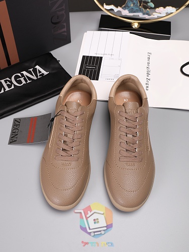 נעלי סניקרס Zegna מעור מגורען בארבעה גוונים 18