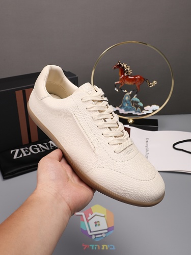 נעלי סניקרס Zegna מעור מגורען בארבעה גוונים 23