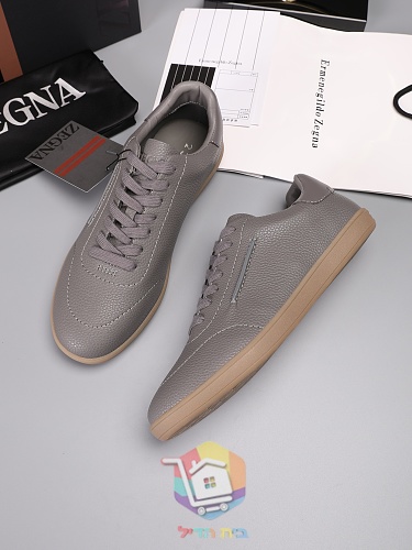 נעלי סניקרס Zegna מעור מגורען בארבעה גוונים 33