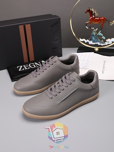 נעלי סניקרס Zegna מעור מגורען בארבעה גוונים 35