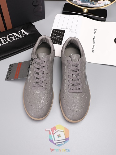נעלי סניקרס Zegna מעור מגורען בארבעה גוונים 36