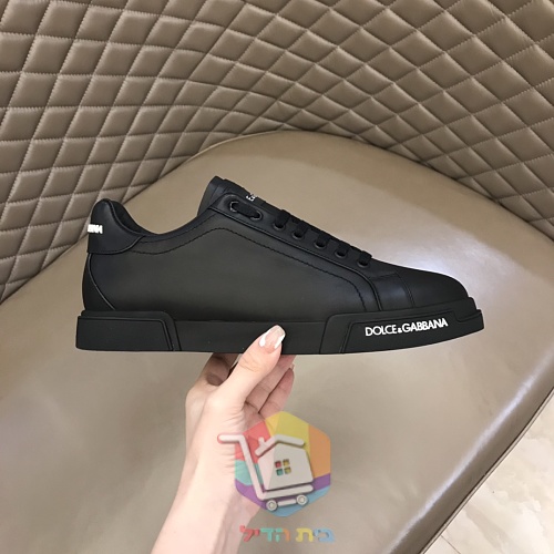 נעלי סניקרס Dolce & Gabbana Portofino לבן, שחור 4