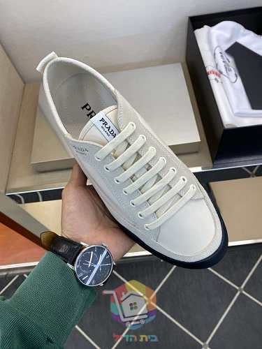 נעלי סניקרס Prada שמנת, שחור 5