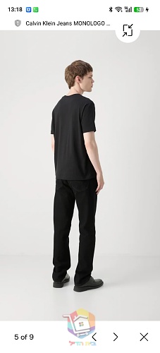 חולצת טי Calvin Klein Jeans שחורה 8