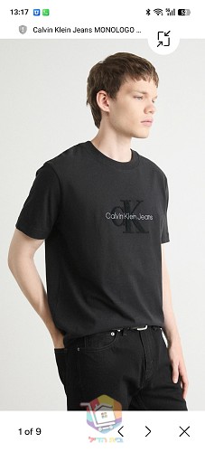 חולצת טי Calvin Klein Jeans שחורה 11