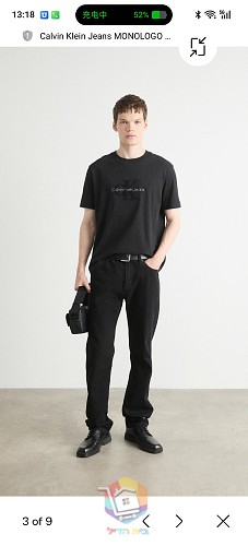 חולצת טי Calvin Klein Jeans שחורה 13