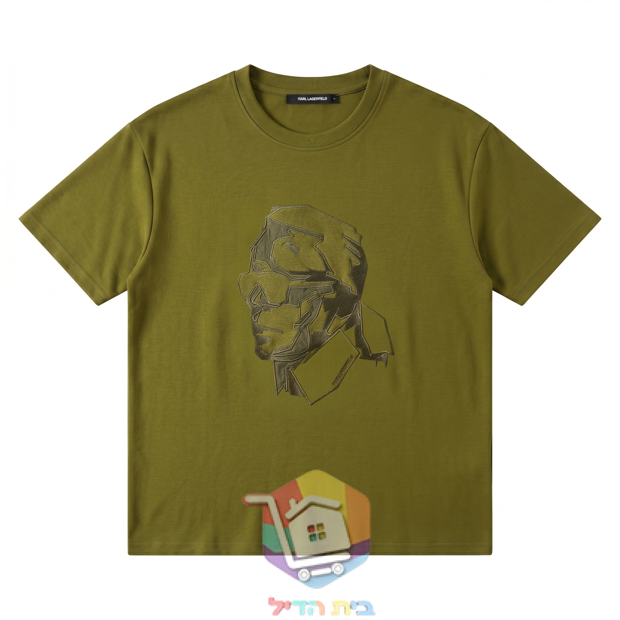 חולצת טי Karl Lagerfeld עם דיוקן רקום