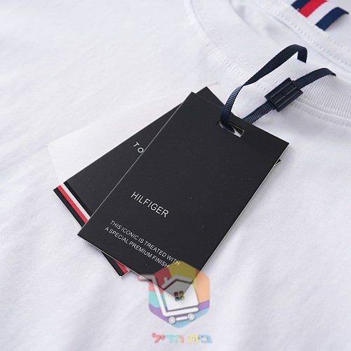 חולצת טי Tommy Hilfiger עם צלעות בפס 4
