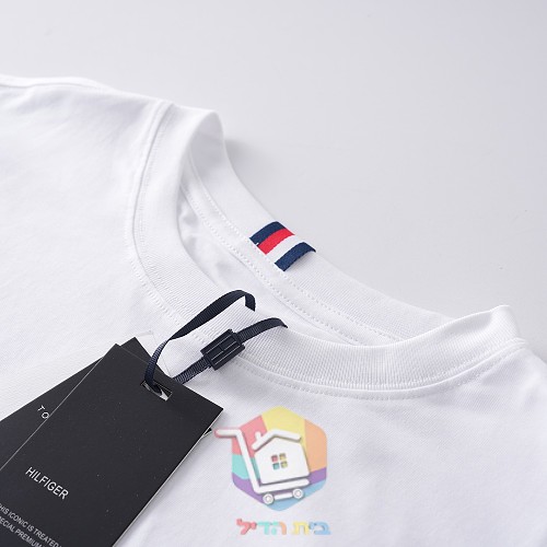 חולצת טי Tommy Hilfiger עם צלעות בפס 5