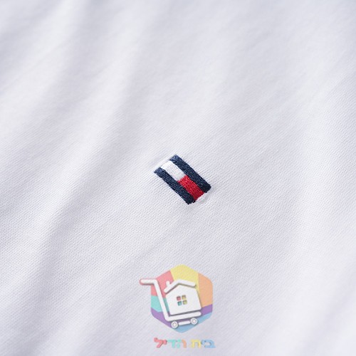 חולצת טי Tommy Hilfiger עם צלעות בפס 7