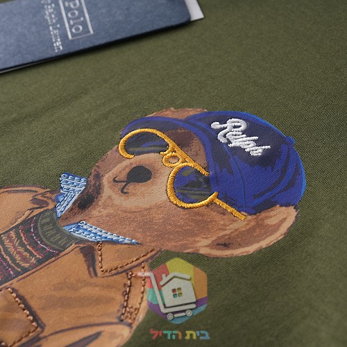 חולצת טי Polo Ralph Lauren עם דוב בגוון זית 2