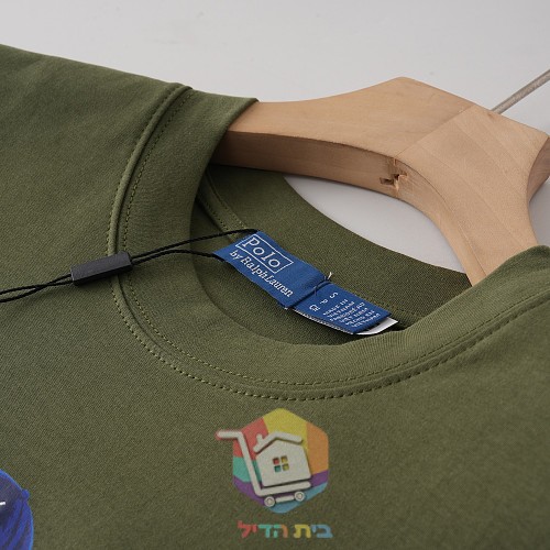 חולצת טי Polo Ralph Lauren עם דוב בגוון זית 5