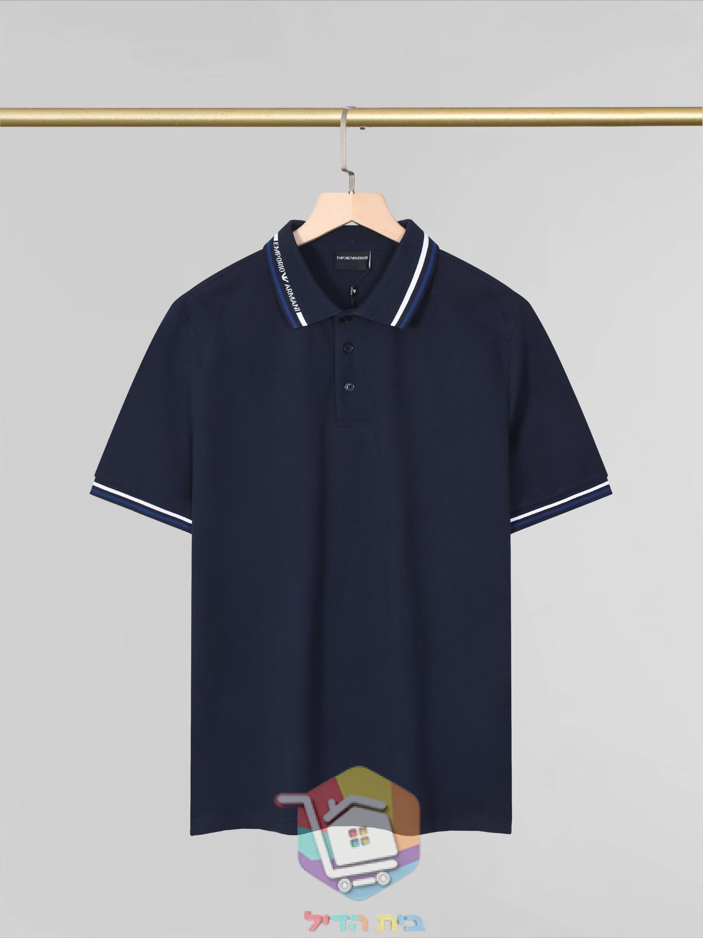 חולצת פולו Emporio Armani עם לוגו על הצווארון