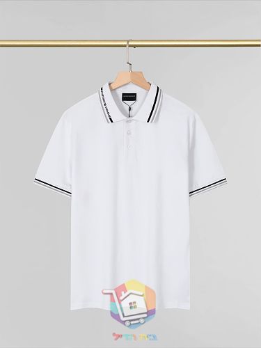 חולצת פולו Emporio Armani עם לוגו על הצווארון 4
