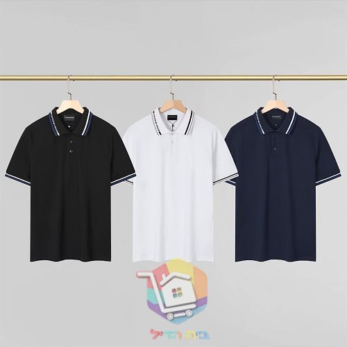 חולצת פולו Emporio Armani עם לוגו על הצווארון 6