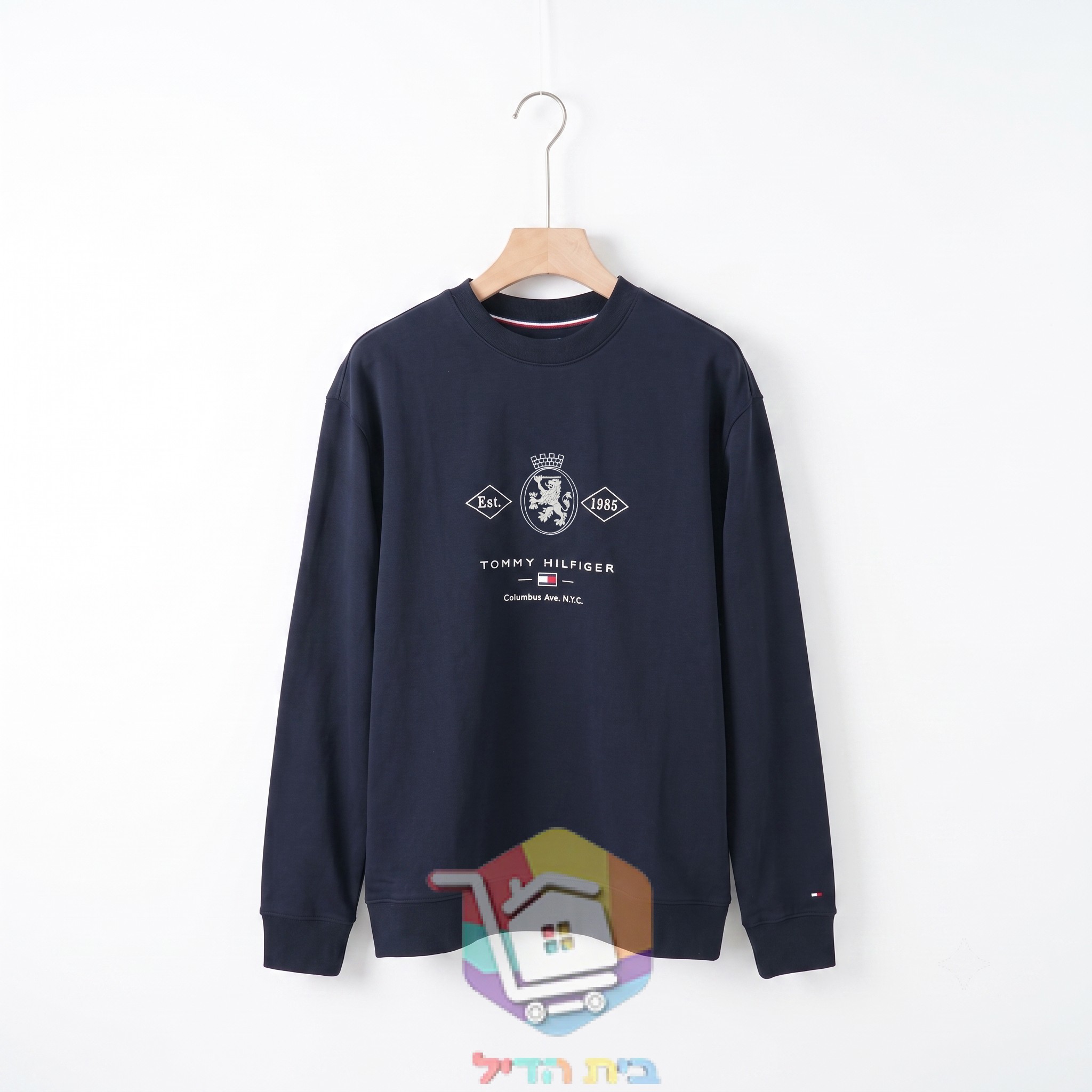 סווטשירט Tommy Hilfiger עם סמל רקום