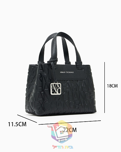 תיק Armani Exchange מיני עם מונוגרם מוטבע 9