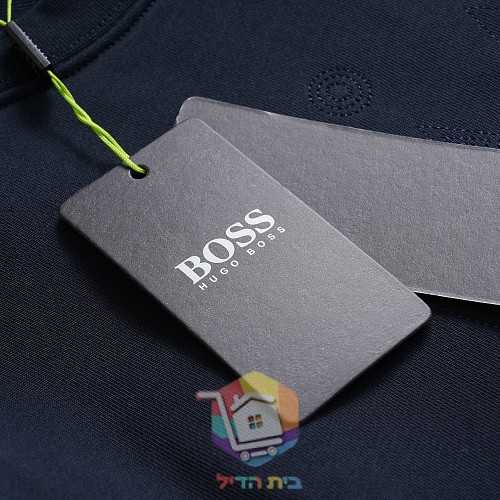 סווטשירט BOSS עם לוגו טונאלי בשלושה גוונים 7