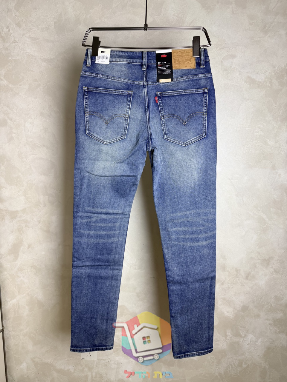 ג'ינס Levi's 511 Slim עם רכיסת כפתורים