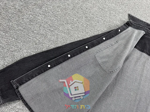 חולצת ג'ינס Calvin Klein בגוון שחור שטוף 16