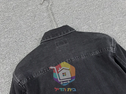 חולצת ג'ינס Calvin Klein בגוון שחור שטוף 25
