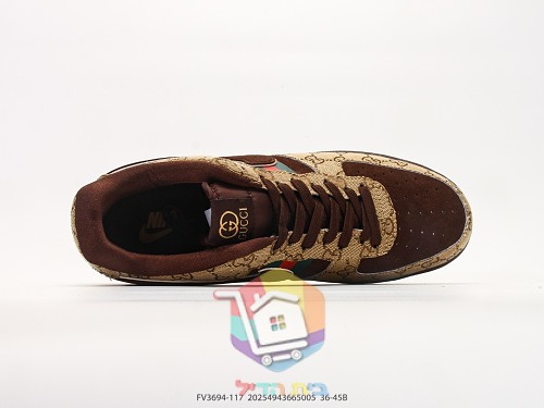 נעלי Nike Air Force 1 בדוגמת מונוגרם Gucci 7