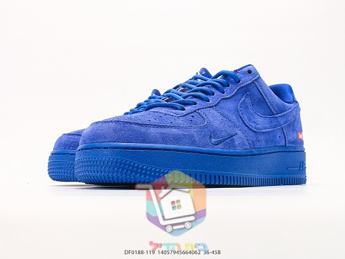 נעלי Nike Air Force 1 x Supreme מזמש כחול 5