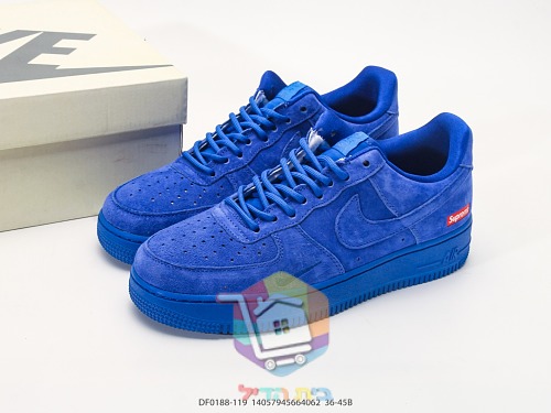נעלי Nike Air Force 1 x Supreme מזמש כחול 10