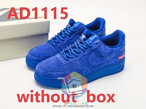 נעלי Nike Air Force 1 x Supreme מזמש כחול 11