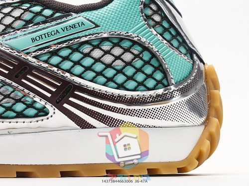 נעלי Bottega Veneta רטרו טורקיז, כסף 3