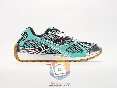 נעלי Bottega Veneta רטרו טורקיז, כסף 8