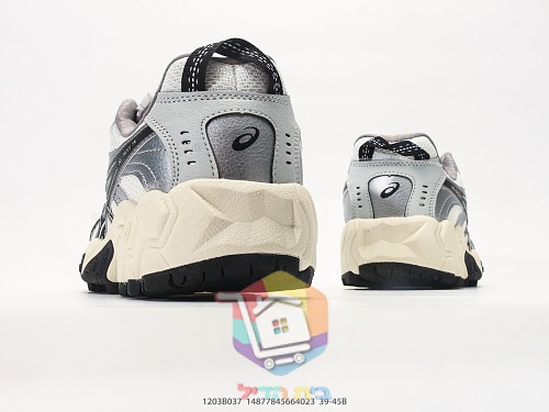 נעלי ריצה ASICS רטרו כסף, לבן 4