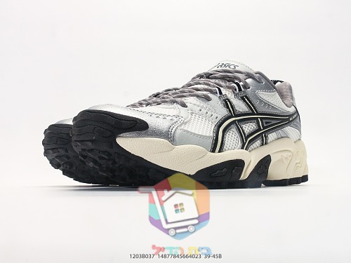 נעלי ריצה ASICS רטרו כסף, לבן 5