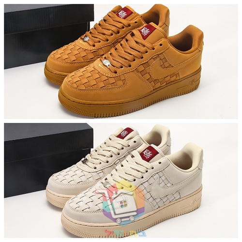 נעלי Nike Air Force 1 מעור קלוע בשני גוונים 20