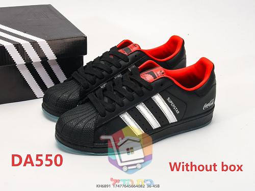 נעלי סניקרס adidas Superstar שחורות עם לוגו Coca-Cola 2