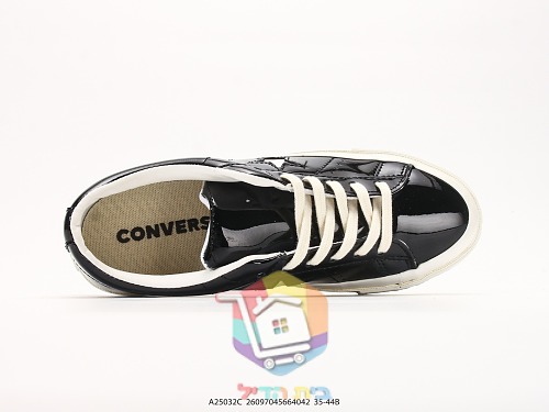 נעלי Converse One Star מעור לכה שחור 7