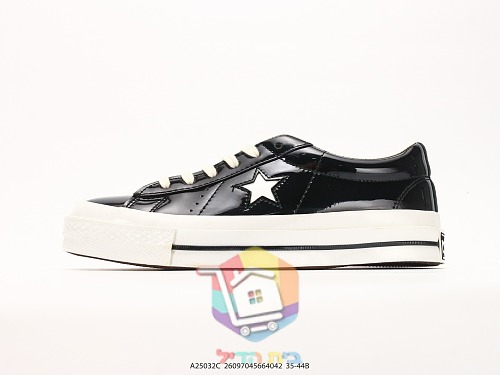 נעלי Converse One Star מעור לכה שחור 9
