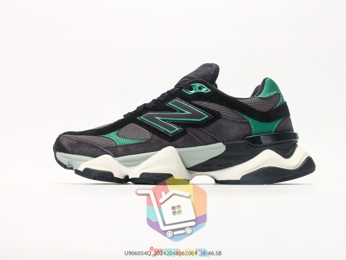 נעלי New Balance 9060 בשילוב ירוק ואפור