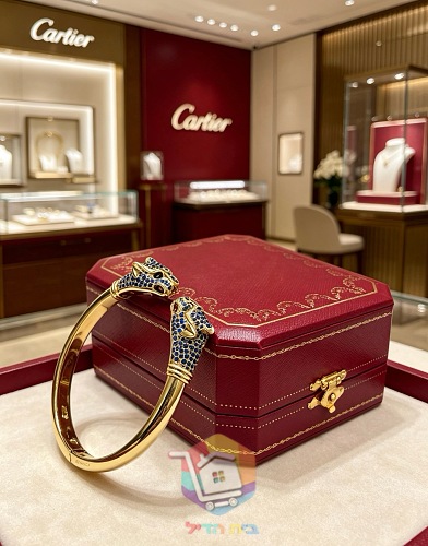 צמיד קשיח Cartier עם שני ראשי פנתר 2