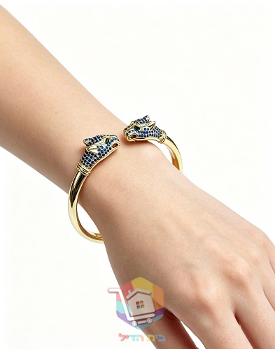צמיד קשיח Cartier עם שני ראשי פנתר 5