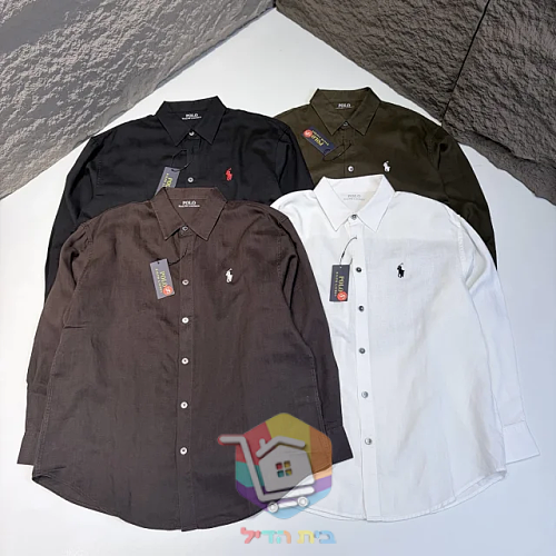 חולצת פשתן Polo Ralph Lauren בארבעה גוונים 11