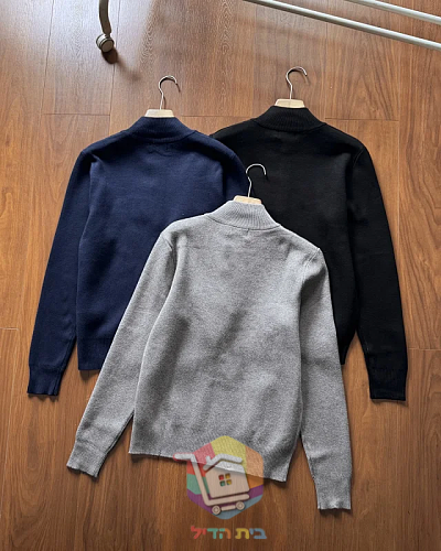 סוודר Polo Ralph Lauren עם רוכסן קצר וצווארון עומד 2