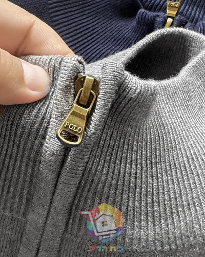 סוודר Polo Ralph Lauren עם רוכסן קצר וצווארון עומד 10