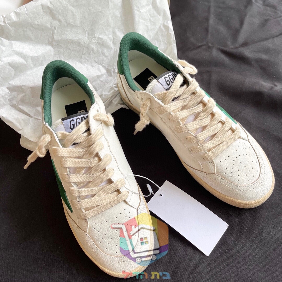 נעלי Golden Goose Ball Star עם כוכב ירוק