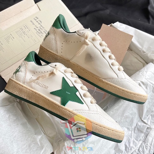 נעלי Golden Goose Ball Star עם כוכב ירוק 5