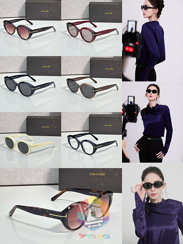 משקפי שמש Tom Ford אובליים בגוון צב 16